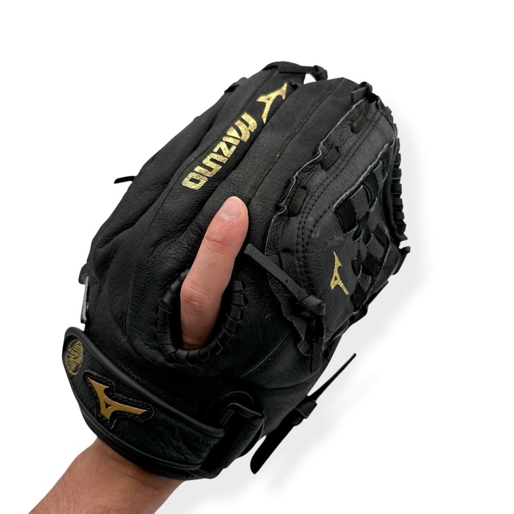 Mizuno Ballpark MMX 123P Baseball Softball Glove 12 Inch RHT Black Leather EUC